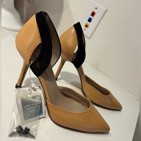 Zara Spring/Summer 2013 Nude Slip On Heels NWT Size 37 - Picture 3 of 8